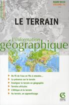 Couverture du livre « Le terrain » de  aux éditions Armand Colin