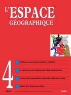 Couverture du livre « Espace geo 2020-4 » de  aux éditions Belin