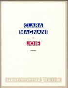 Couverture du livre « Joie » de Clara Magnani aux éditions Sabine Wespieser