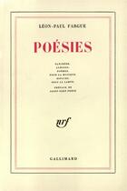 Couverture du livre « Poesies » de Léon-Paul Fargue aux éditions Gallimard