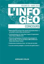 Couverture du livre « L'information geographique (1/2019) concours » de  aux éditions Armand Colin