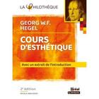 Couverture du livre « Georg W.F. Hegel ; cours d'esthétique » de Nicole Abecassis aux éditions Breal