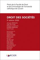 Couverture du livre « Droit des sociétés (édition 2019) » de  aux éditions Larcier