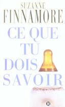 Couverture du livre « Ce que tu dois savoir » de Finnamore-S aux éditions Des Deux Terres