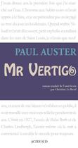 Couverture du livre « Mr vertigo » de Paul Auster aux éditions Editions Actes Sud