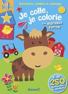 Couverture du livre « Gommettes, Stickers Et Coloriages - Je Colle, Je Colorie - Les Animaux De La Ferme » de  aux éditions Hemma