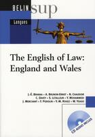 Couverture du livre « The english of law : england and wales » de Branaa/Mohammedi aux éditions Belin Education
