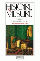 Couverture du livre « Les mesures de la ville » de  aux éditions Ehess