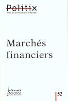 Couverture du livre « Les Marches Financiers » de Cardon aux éditions Hermes Science Publications