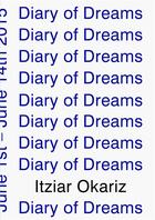 Couverture du livre « Diary of dreams » de Itziar Okariz aux éditions If Publications
