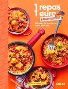 Couverture du livre « 1 repas 1 euro family edition » de Marina Sba aux éditions Solar