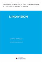 Couverture du livre « L'indivision » de Candice Roussieau aux éditions Larcier