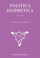 Couverture du livre « L'ésotérisme au féminin » de  aux éditions L'age D'homme