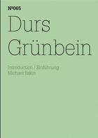 Couverture du livre « Documenta 13 vol 65 durs grunbein /anglais/allemand » de  aux éditions Hatje Cantz