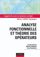 Couverture du livre « Analyse fonctionnelle et théorie des opérateurs » de Charles et Mbekhta et Queffelec aux éditions Dunod