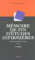 Couverture du livre « Memoire de fin d'etudes ; 3e edition » de Poisson Michel aux éditions Maloine