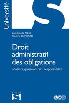 Couverture du livre « Droit administratif des obligations » de Jean-Claude Ricci aux éditions Sirey