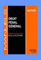 Couverture du livre « Droit pénal général (édition 2002-2003) » de Jean Pradel aux éditions Cujas