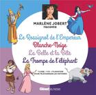 Couverture du livre « La trompe de l'elephant, la belle et la bete, blanche neige, le rossignol de l'empereur » de Marlène Jobert aux éditions Glenat Jeunesse