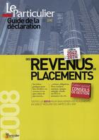 Couverture du livre « Les revenus de placements financiers » de  aux éditions Le Particulier