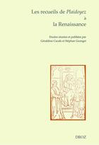 Couverture du livre « Les recueils de plaidoyez a la renaissance » de  aux éditions Droz