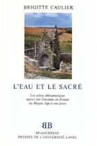 Couverture du livre « L'eau et le sacré » de Brigitte Caulier aux éditions Beauchesne