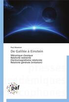 Couverture du livre « De galilee a einstein » de Mazeron-P aux éditions Presses Academiques Francophones