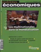 Couverture du livre « PROBLEMES ECONOMIQUES N.3014 ; les multinationales dans la mondialisation » de Problemes Economiques aux éditions Documentation Francaise