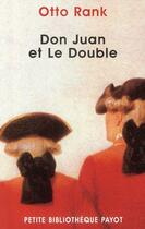 Couverture du livre « Don Juan et le double » de Otto Rank aux éditions Rivages