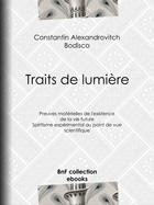 Couverture du livre « Traits de lumière » de Constantin-Alexandrowitch Bodisco aux éditions Epagine