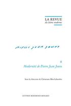 Couverture du livre « La revue des lettres modernes - modernite de pierre jean jouve » de Blot-Labarrere C. aux éditions Classiques Garnier