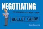 Couverture du livre « Negotiating: Bullet Guides » de Mannering Karen aux éditions Hodder Education Digital