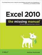 Couverture du livre « Excel 2010: The Missing Manual » de Macdonald Matthew aux éditions O Reilly