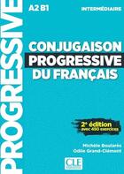 Couverture du livre « Conjugaison progressive du francais niveau intermediaire + cd nouvelle couverture » de Boulares aux éditions Cle International