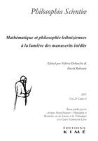 Couverture du livre « Mathématique et philosophie leibniziennes à la lumière des manuscrits » de David Rabouin et Valerie Debuiche aux éditions Kime