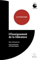 Couverture du livre « L'enseignement de la littérature » de Serge Doubrovsky et Tzvetan Todorov aux éditions Hermann