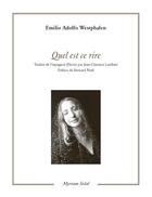 Couverture du livre « Quel est le rire » de Emilio Adolfo Westphalen aux éditions Myriam Solal