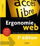 Couverture du livre « Ergonomie web ; pour des sites web efficaces ; plus de 300 nouveaux exemples en couleur ! (3e édition) » de Amelie Boucher aux éditions Eyrolles
