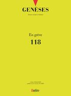 Couverture du livre « Geneses, n.118 (2020-1) » de  aux éditions Belin