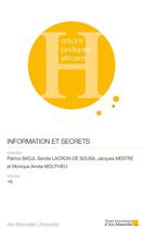 Couverture du livre « Information et secrets - regards croises d'afrique et de france » de Mestre Jacques aux éditions Pu D'aix Marseille