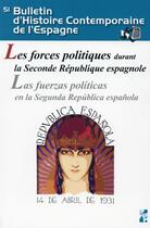 Couverture du livre « Forces politiques durant la seconde republique espagnole » de Aviles Juan aux éditions Pu De Provence