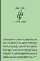 Couverture du livre « Sexe et liberté » de Ellen Willis aux éditions Editions Presentes