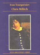 Couverture du livre « Clara militch » de Ivan Tourgueniev aux éditions Ombres