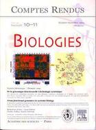 Couverture du livre « Comptes rendus academie des sciences biologies, t.326, fascicule 10-11, oct-nov 2003 : from functional » de  aux éditions Elsevier