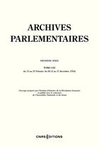 Couverture du livre « Archives parlementaires 103 » de  aux éditions Cnrs