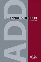 Couverture du livre « Annales de droit (les). n 5 2011 » de Tu Brochot Vanessa aux éditions Pu De Rouen