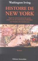 Couverture du livre « Histoire de New York » de Washington Irving aux éditions Amsterdam