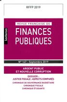 Couverture du livre « Revue francaise de finances publiques n 147 - septembre 2019 » de  aux éditions Lgdj