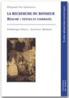 Couverture du livre « Recherche Du Bonheur ; Resume ; Textes Et Corriges » de Peron et Martinet aux éditions Editions Du Temps