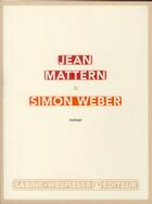 Couverture du livre « Simon Weber » de Jean Mattern aux éditions Sabine Wespieser